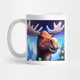 Cute Moose Drawing Mug